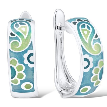 Sterling Silver Earrings Enamel (E303901ENM7SL925)