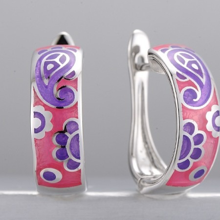 Sterling Silver Earrings Enamel (E303901ENM8SL925)