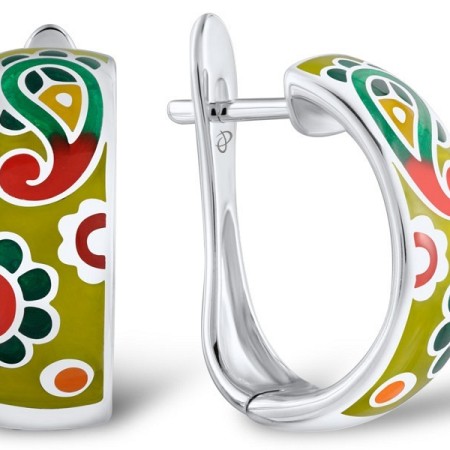 Sterling Silver Earrings Enamel (E303901ENMSL925)