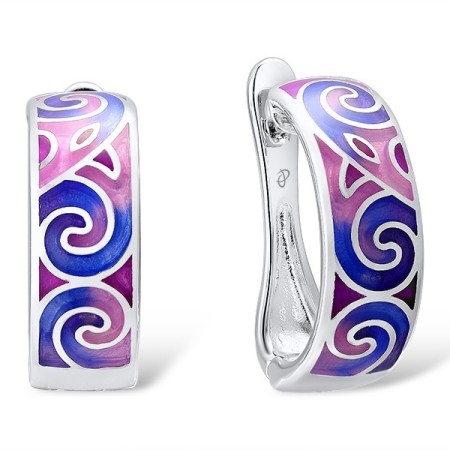 Sterling Silver Earrings Enamel (E303903ENM11SL925)
