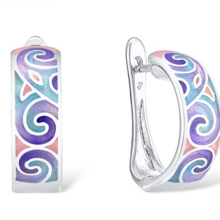 Sterling Silver Earrings Enamel (E303903ENM14SL925)