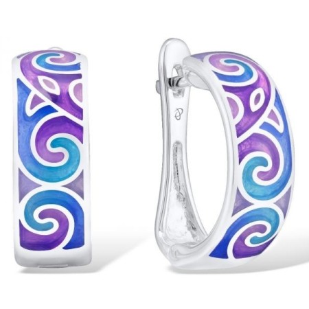 Sterling Silver Earrings Enamel (E303903ENM17SL925)