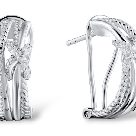 Sterling Silver Earrings White Cubic Zirconia (E303940WCZSL925)