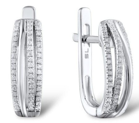 14KW Earrings Diamond (E303975DIA14KW)