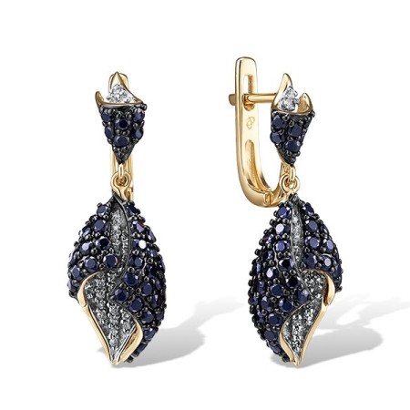 14KYWB Earrings Blue Sapphire,Diamond (E304122SAP14KYWB)