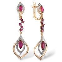 14KRWB Earrings Diamond,Ruby (E304137RUY14KRWB)