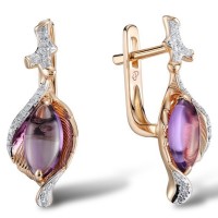 14KRW Earrings Amethyst,Diamond (E304194AME14KRW)