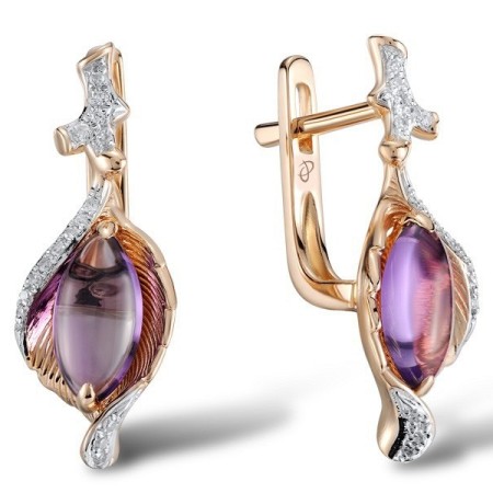 14KRW Earrings Amethyst,Diamond (E304194AME14KRW)