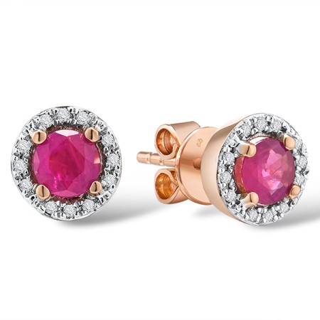 14KRW Earrings Ruby,Diamond (E304204RUY14KRW)