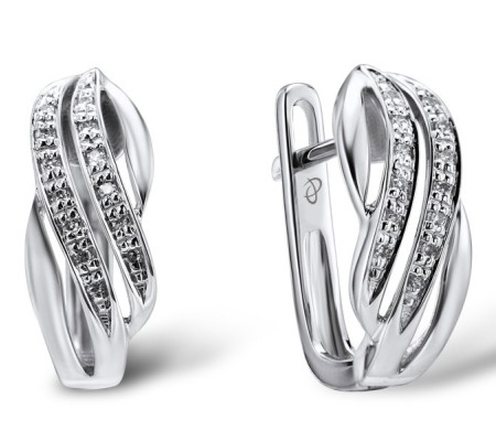 14KW Earrings Diamond (E304207DIA14KW)