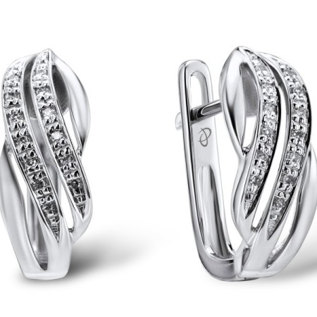 14KW Earrings Diamond (E304207DIA14KW)