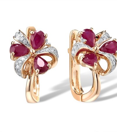 14KRW Earrings  (E304211RUY14KRW)