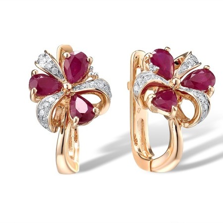 14KRW Earrings  (E304211RUY14KRW)