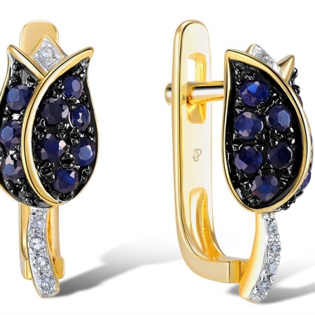 14KYWB  Blue Sapphire Earrings (E304248SAP14KYWB)
