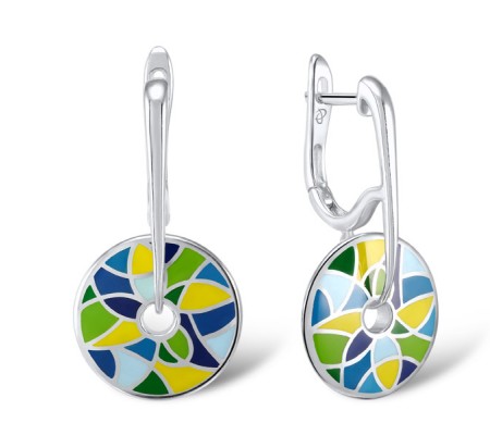 Sterling Silver Earrings Enamel (E304259ENA1SL925)