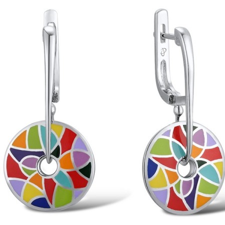 Sterling Silver Earrings Enamel (E304259ENA4SL925)