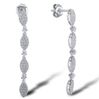 Sterling Silver Earrings White Cubic Zirconia (E304314WCZSL925)