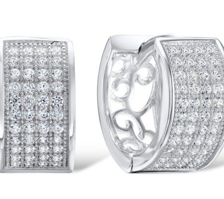 Sterling Silver Earrings White Cubic Zirconia (E304326WCZSL925)