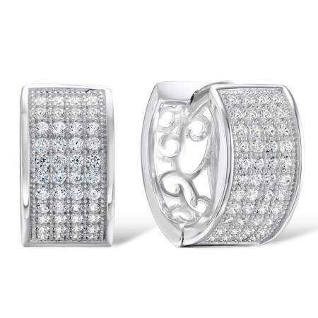 Sterling Silver Earrings White Cubic Zirconia (E304326WCZSL925)