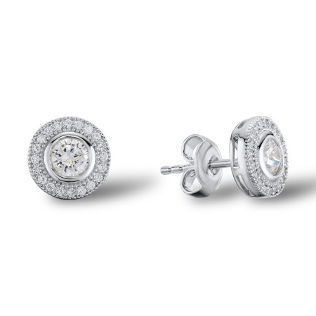 Sterling Silver Earrings White Cubic Zirconia (E304346WCZSL925)
