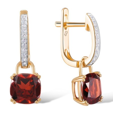 14KRW Earrings Diamond,Garnet (E304362GAN14KRW)