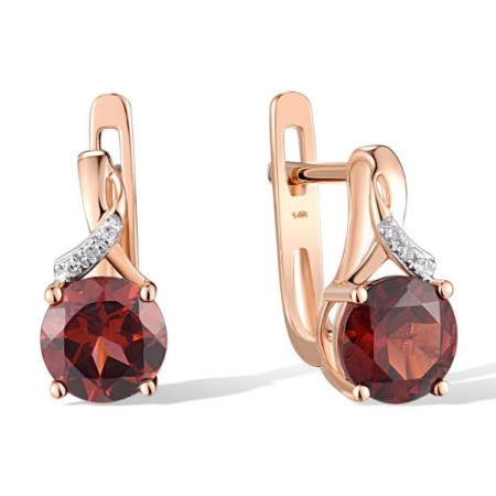 14KRW Earrings Diamond,Garnet (E304363GAN14KRW)