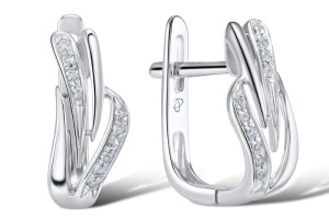 14KW Earrings Diamond (E304365DIA14KW)