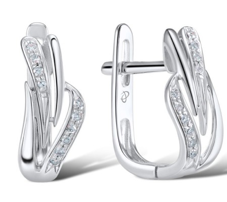 14KW Earrings Diamond (E304365DIA14KW)