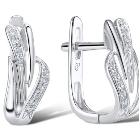 14KW Earrings Diamond (E304365DIA14KW)