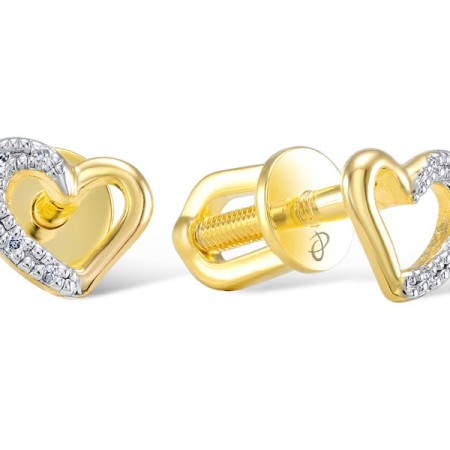 14KYW Earrings Diamond (E304366DIA14KYW-SR)