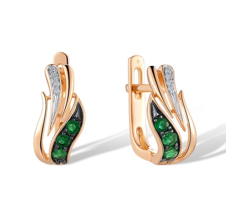 14KRWB Earrings Diamond,Emerald (E304368EMR14KRWB)
