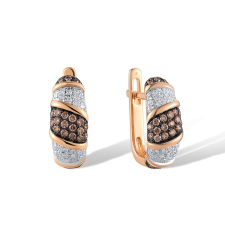 14KRWB Earrings Brown Diamond,Diamond (E304369BRW14KRWB)
