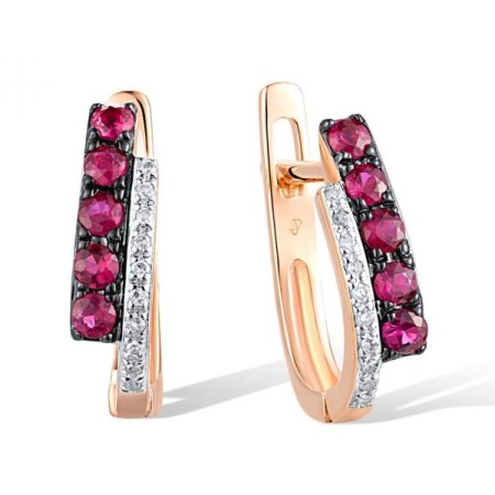 14KRWB Earrings Diamond,Ruby (E304371RUY14KRWB)