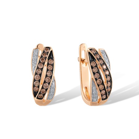 14KRWB Earrings Brown Diamond,Diamond (E304372BRW14KRWB)