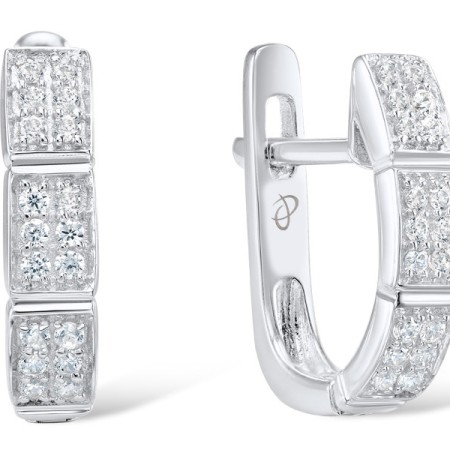 Sterling Silver Earrings White Cubic Zirconia (E304379SWCZSL925)