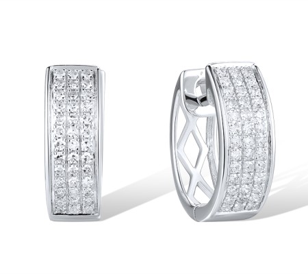 14KW Earrings Diamond (E304385DIA14KW)
