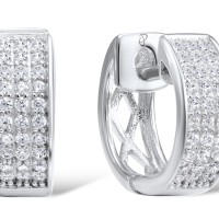 Sterling Silver Earrings White Cubic Zirconia (E304385SWCZSL925)