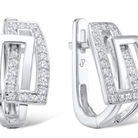 Sterling Silver Earrings White Cubic Zirconia (E304396SWCZSL925)