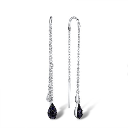 14KW Earrings Blue Sapphire,Diamond (E304401SAP14KW)