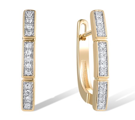 14KYW Earrings Diamond (E304405DIA14KYW)
