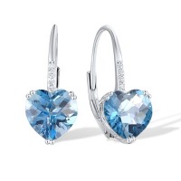 14KW Earrings Diamond,London Blue Topaz (E304411LDB14KW)