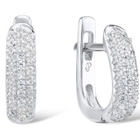 Sterling Silver Earrings White Cubic Zirconia (E304422SWCZSL925)