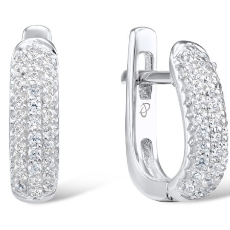 Sterling Silver Earrings White Cubic Zirconia (E304422SWCZSL925)