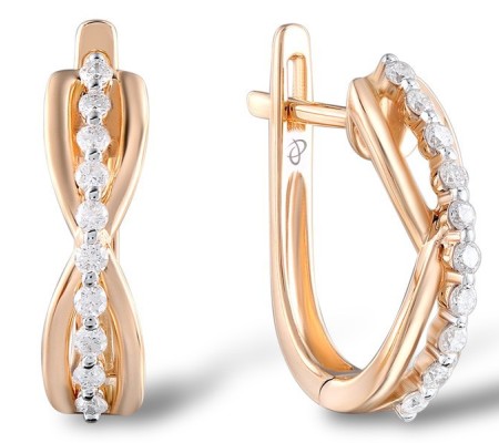 14KRW Earrings Diamond (E304802DIA14KRW)