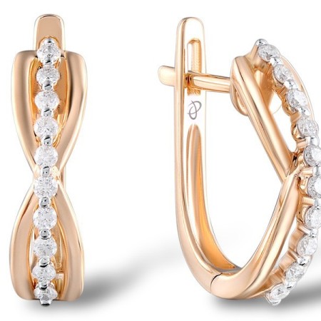 14KRW Earrings Diamond (E304802DIA14KRW)