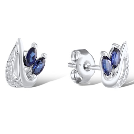 14KW Earrings Blue Sapphire (E304850SAP14KW)