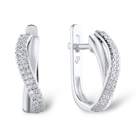 Sterling Silver Earrings White Cubic Zirconia (E304874WCZSL925)