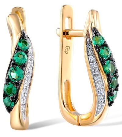 14KRWB Earrings  (E304965EMR14KRWB)