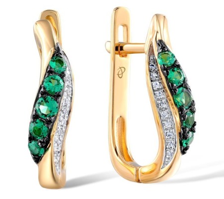 14KRWB Earrings  (E304965EMR14KRWB)