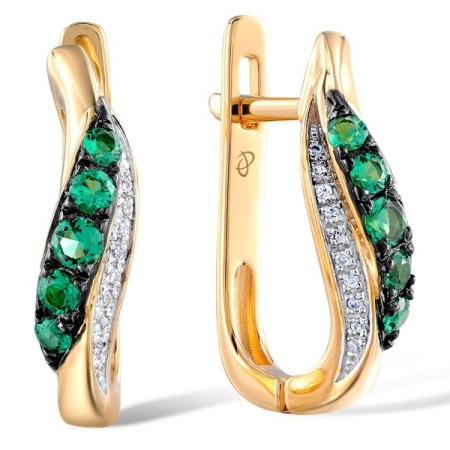 14KRWB Earrings  (E304965EMR14KRWB)